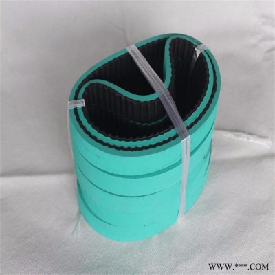 綠色加厚同步帶 240L15+6mm  一體硫化成形無(wú)接縫 綠色橡膠55度左右 厚度2mm-20mm跟據(jù)客戶要求加工定做