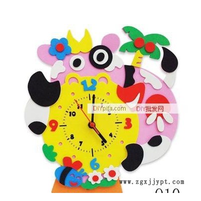 Q款EVA鐘表貼畫(huà) 兒童手工制作益智玩具