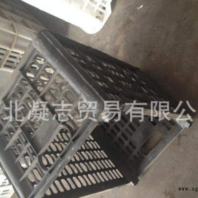 直銷經典40#小筐一次性黑色塑料筐膠框再生料可回收綠色環保