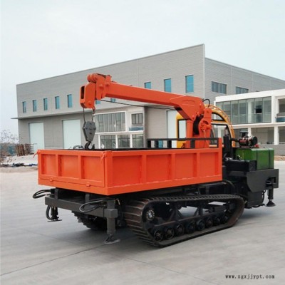 鴻信履帶式隨車起重機(jī) 手扶式履帶隨車吊 農(nóng)用果園運(yùn)輸?shù)踯?橡膠履帶隨車起重機(jī)