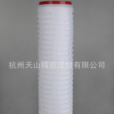 **_有機(jī)溶劑的澄清或除菌過(guò)濾、 腐蝕性及耐臭氧等液體除雜除菌過(guò)濾。聚四氟乙烯折疊濾芯_PTFE折疊濾芯