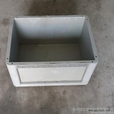 **600-120加強底塑料物流箱 灰色汽車配件周轉專用箱 南昌可堆疊塑料箱