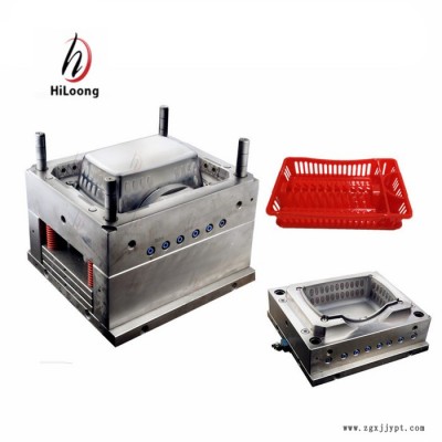 HILOONG 臺(tái)州黃巖家居日用品模具，塑料收納籃注塑模具