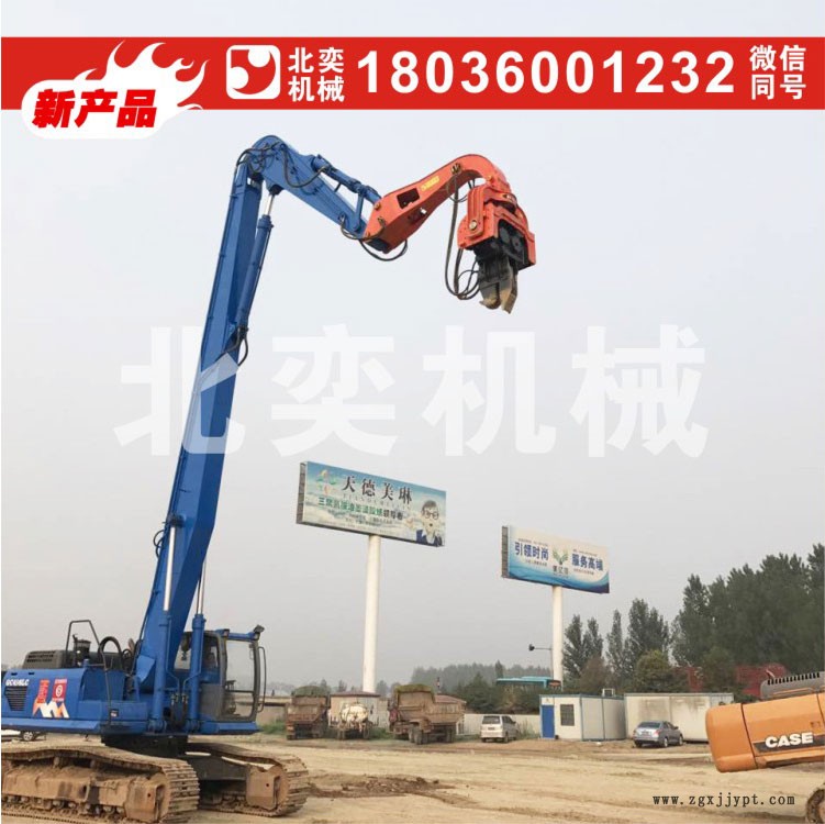 供應北奕性能可靠速度快捷高頻建筑地基打樁機打樁錘價格供應商 光伏發電樁液壓震動錘，震動打樁機，機械手震動打樁錘示例圖1